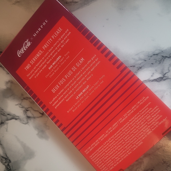 COCA-COLA X MORPHE CHERRY REFRESHER LIP & CHEEK DUO bnib - Picture 5 of 12